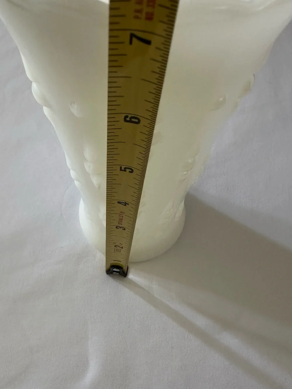 White Decorative Milk Glass Vase - Home Accents